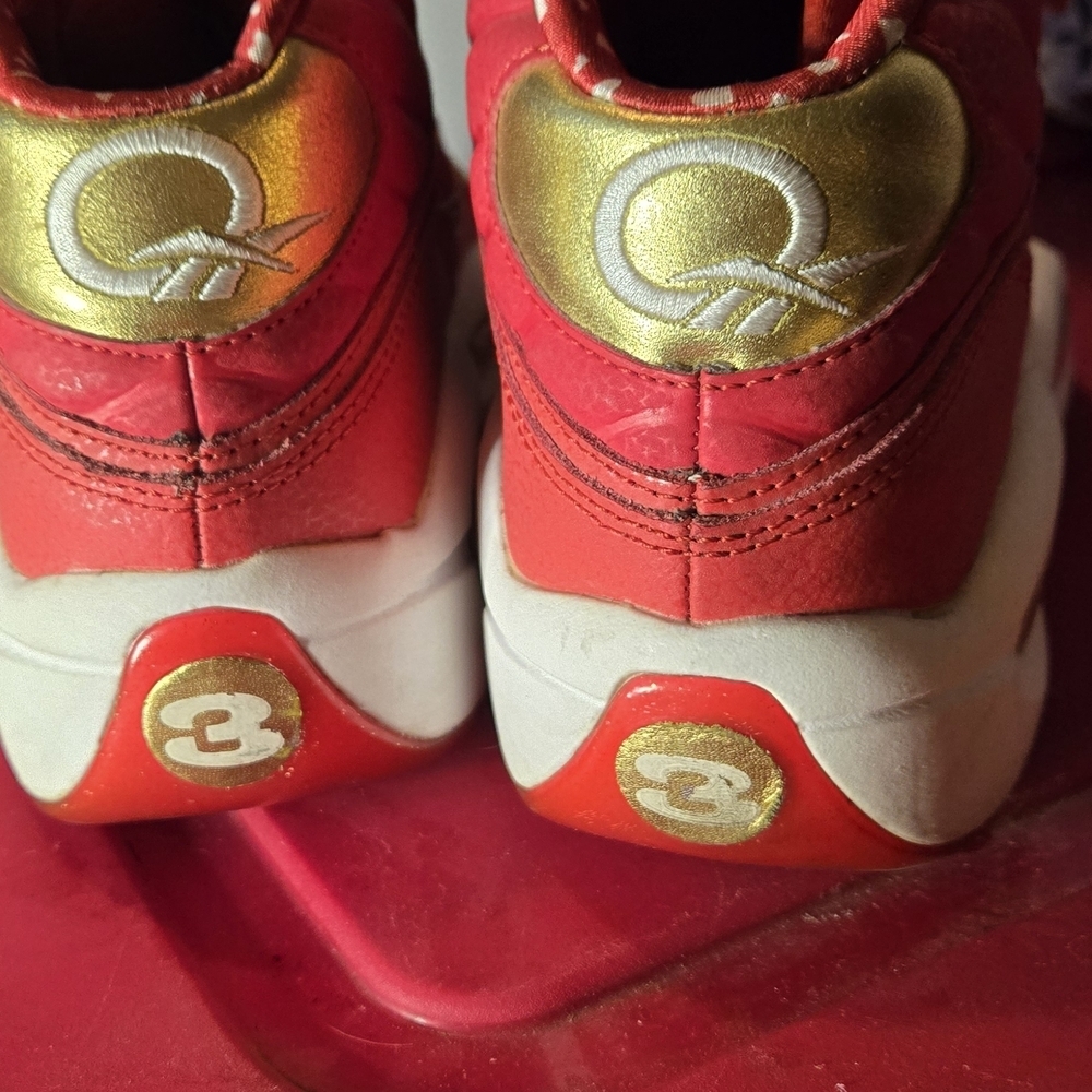 Reebok Red and Gold Sneakers with Hexalite Cushioning - Picture 3 of 5